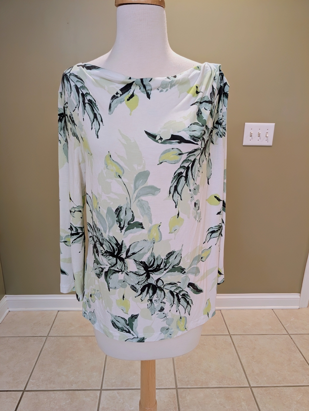 St. John Botanical Print Top